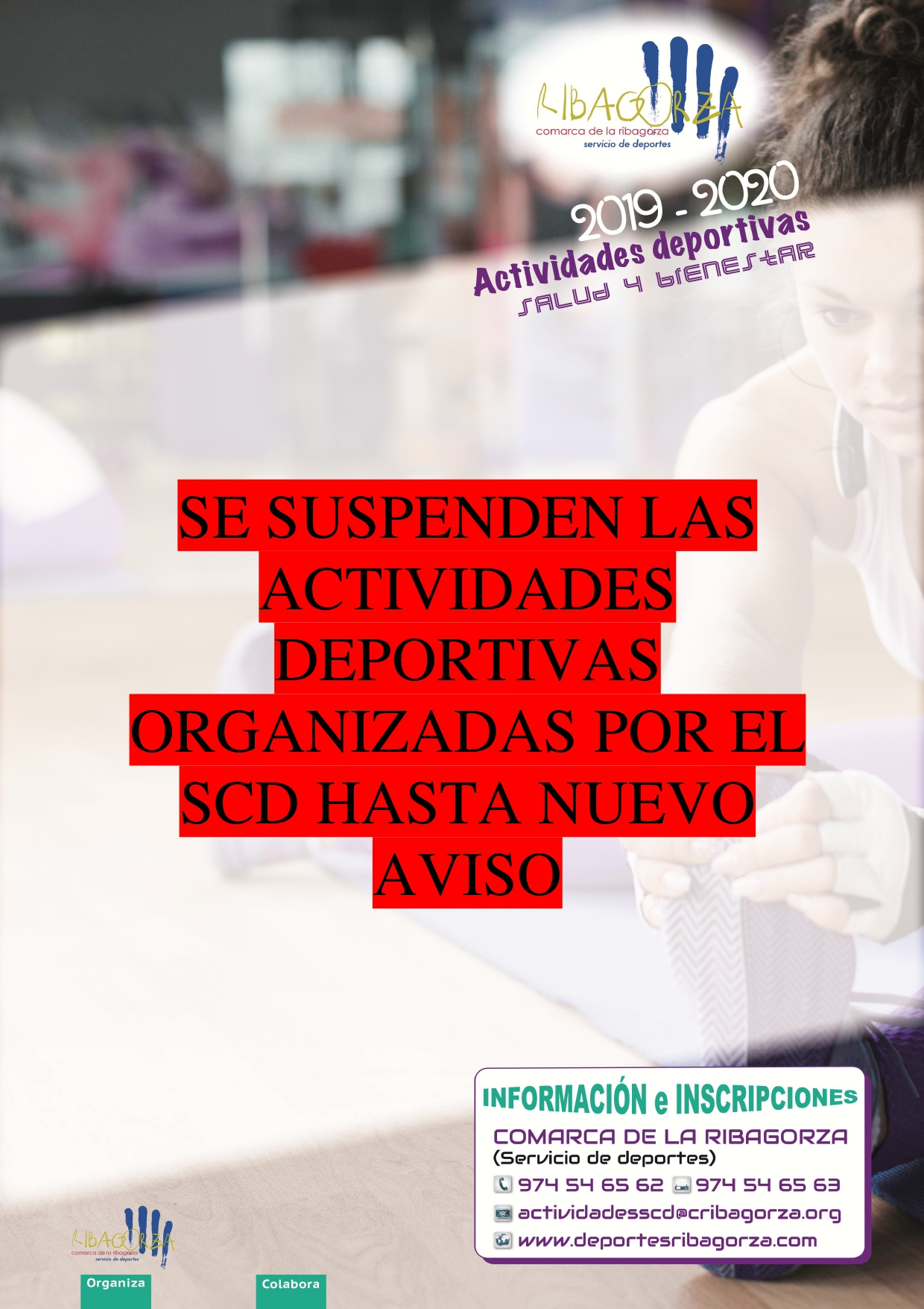 SUSPENSIÓN ACTIVIDADES COMARCA